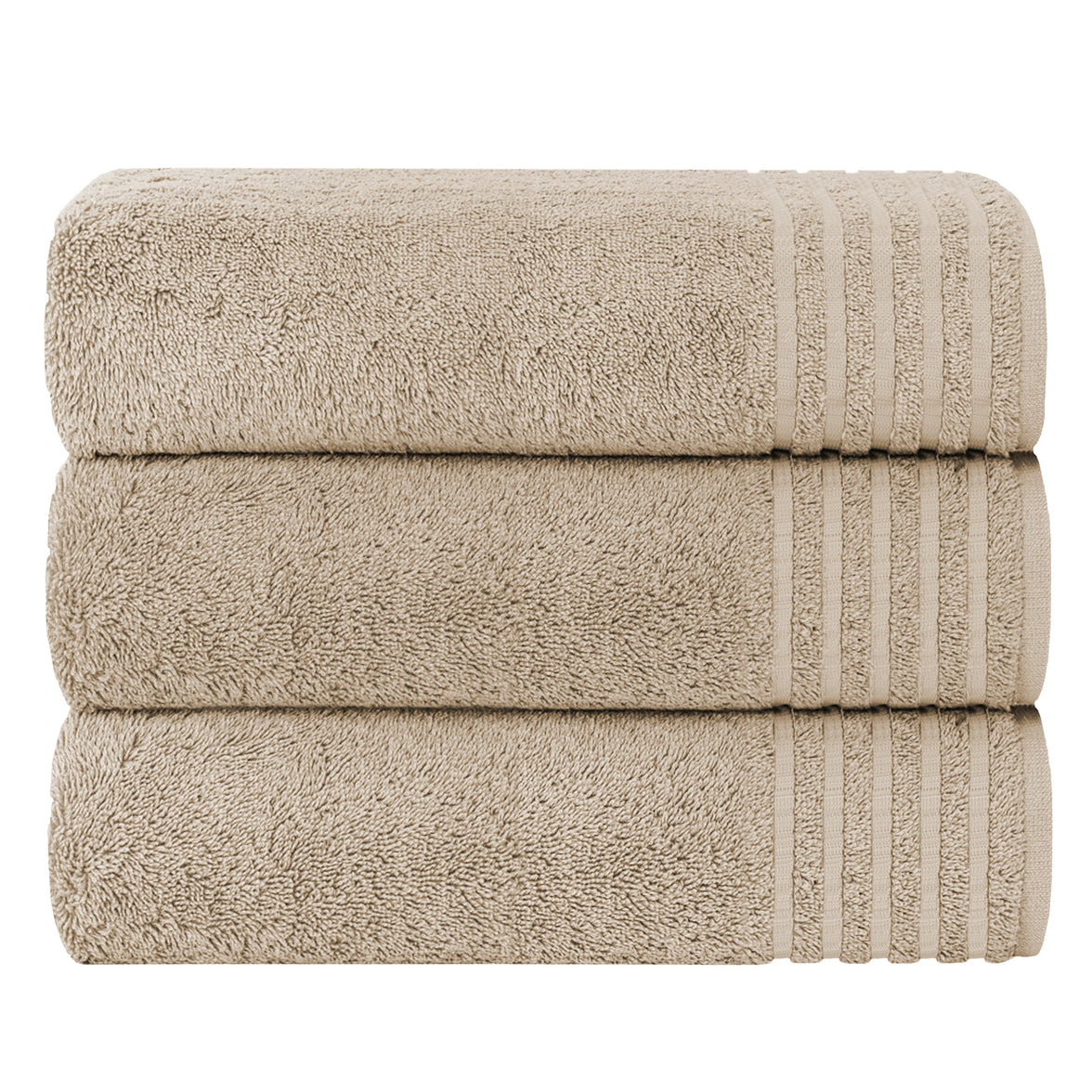 3 Pack Monaco Large Bath Sheets 100% Cotton 500GSM Highly Absorbent Towels Set for Home Gym Beach by OLIVIA ROCCO MINK Towels