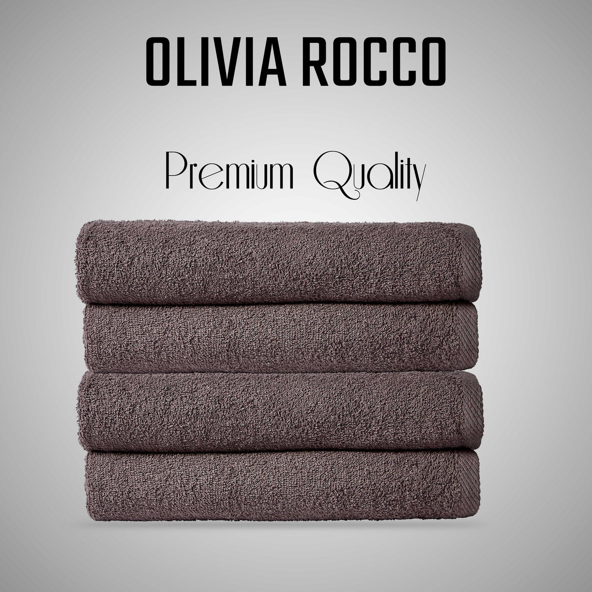 Pack of 4 Large Quick-Drying Lightweight Easycare Indus Valley Cotton Bath Sheets 80x140cm for Home Travel Gym Holidays Multiple Colours by OLIVIA ROCCO Towels