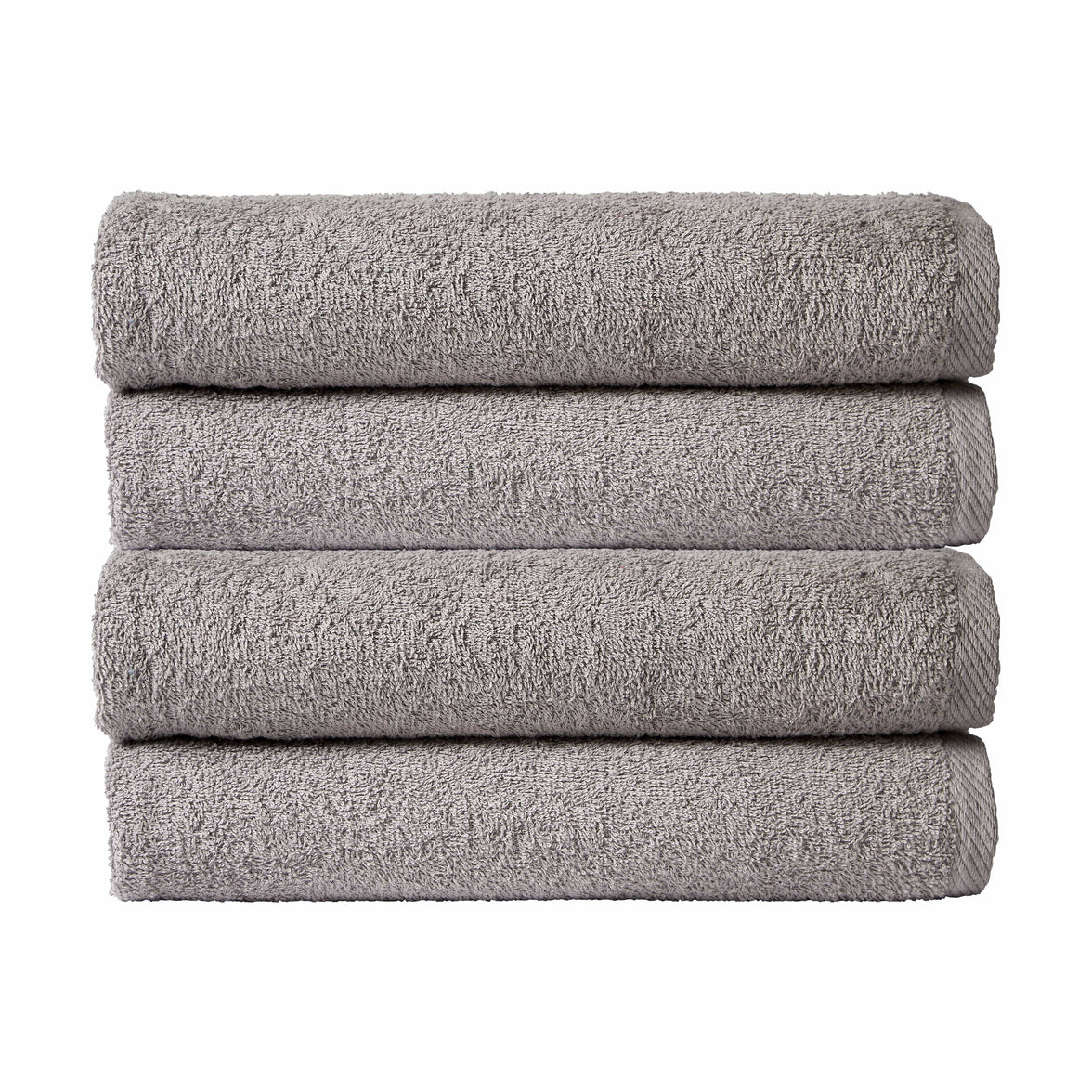 Pack of 4 Large Quick-Drying Lightweight Easycare Indus Valley Cotton Bath Sheets 80x140cm for Home Travel Gym Holidays Multiple Colours by OLIVIA ROCCO SILVER Towels