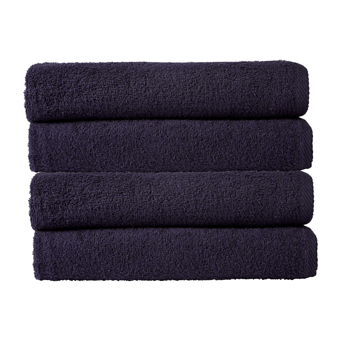 Pack of 4 Large Quick-Drying Lightweight Easycare Indus Valley Cotton Bath Sheets 80x140cm for Home Travel Gym Holidays Multiple Colours by OLIVIA ROCCO NAVY Towels