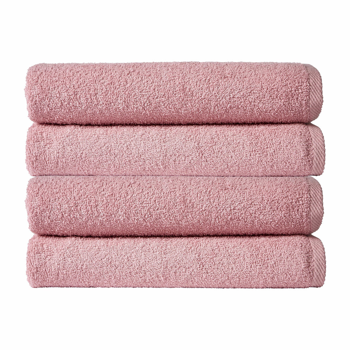 Pack of 4 Large Quick-Drying Lightweight Easycare Indus Valley Cotton Bath Sheets 80x140cm for Home Travel Gym Holidays Multiple Colours by OLIVIA ROCCO BLUSH PINK Towels