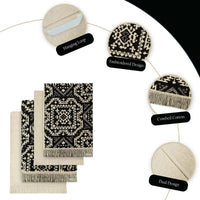4 Piece Moroccan Towel Set 100 Percent Cotton 500GSM High Absorbency Quick Drying Durable Soft Hand and Bath Towels for Elegant Bathroom Decor by OLIVIA ROCCO Towels