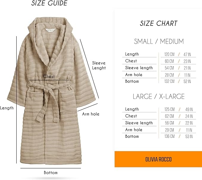 Women's Hydro Ribbed Ultra Soft 100% Cotton Hooded Bath Robes with Pockets and Belt Luxury Terry Towelling Loungewear Sleepwear in White and Grey by OLIVIA ROCCO Towels