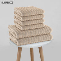 Hydro Cotton Ribbed Towels Highly Absorbent Luxurious Soft Lightweight Quick Dry, Jumbo Bath Sheet Packs & Towel Bale Sets Available by OLIVIA ROCCO Towels