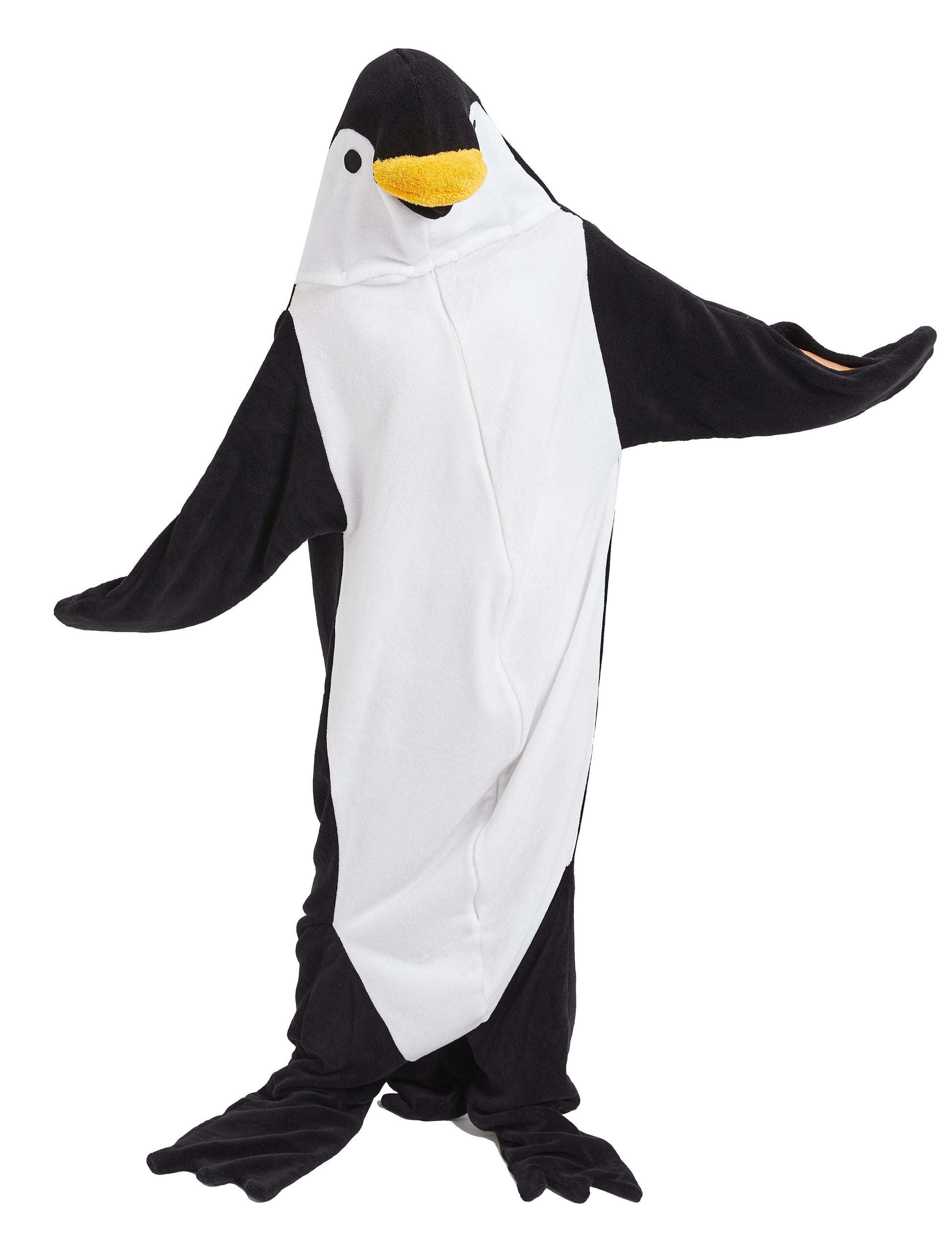 Oversized Penguin Animal Wearable Blanket Hoodie Soft Fleece Hooded Blanket with Sleeves Warm Winter Loungewear by OLIVIA ROCCO PENGUIN Hooded Blanket