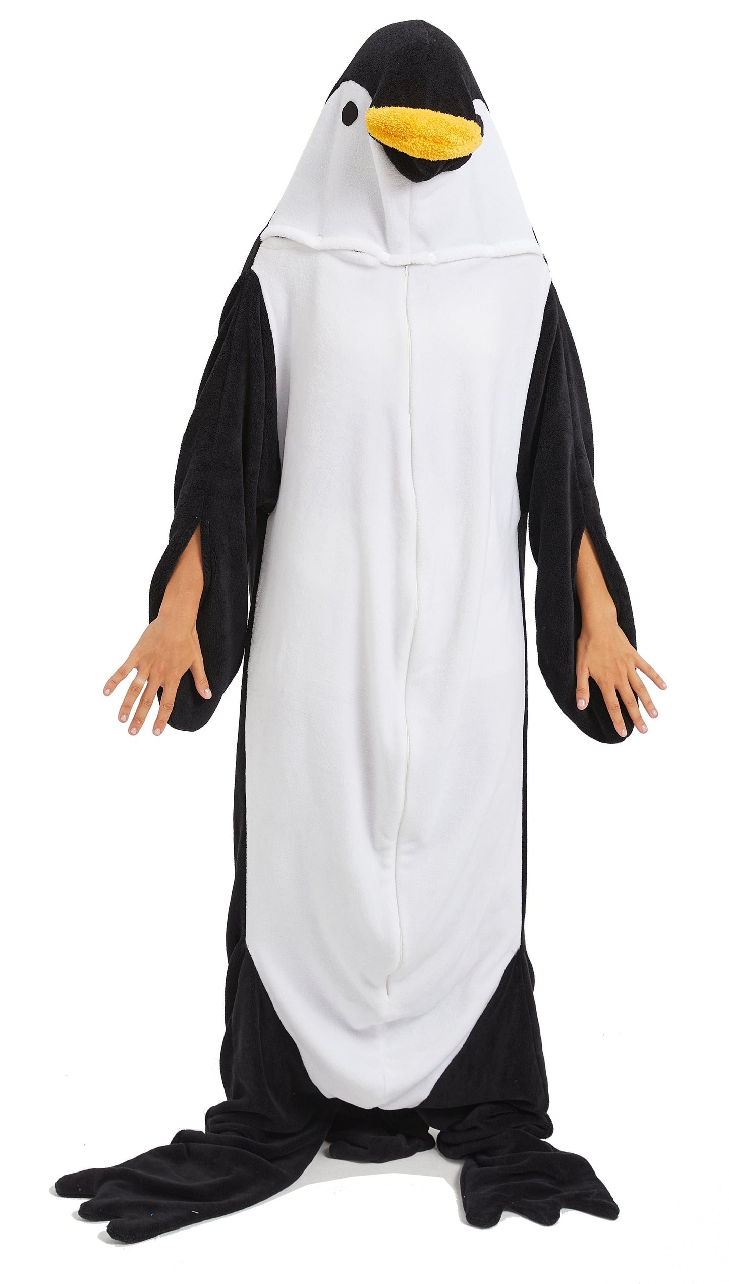 Oversized Penguin Animal Wearable Blanket Hoodie Soft Fleece Hooded Blanket with Sleeves Warm Winter Loungewear by OLIVIA ROCCO PENGUIN Hooded Blanket