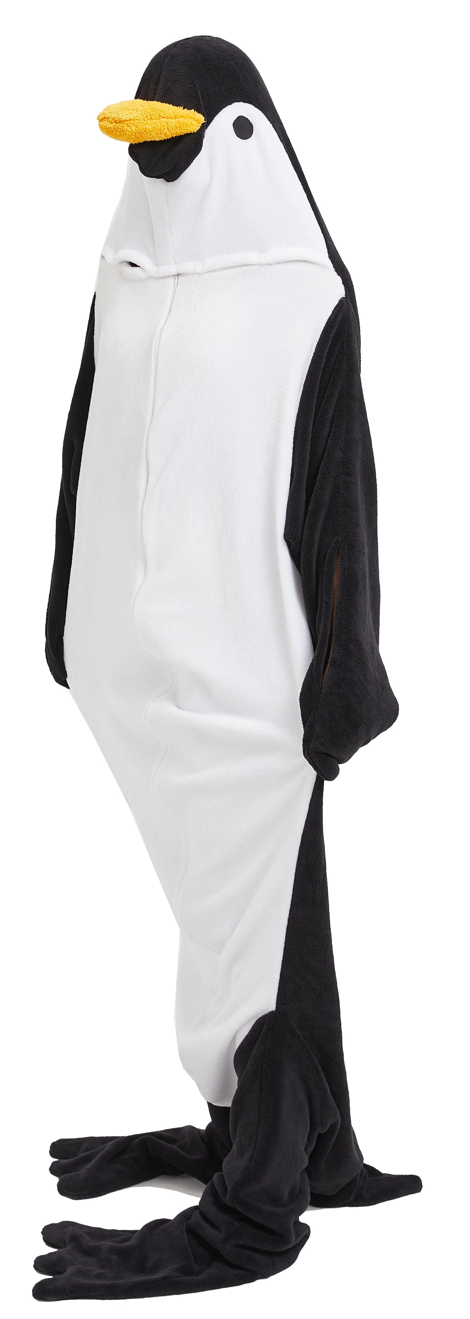Oversized Penguin Animal Wearable Blanket Hoodie Soft Fleece Hooded Blanket with Sleeves Warm Winter Loungewear by OLIVIA ROCCO PENGUIN Hooded Blanket