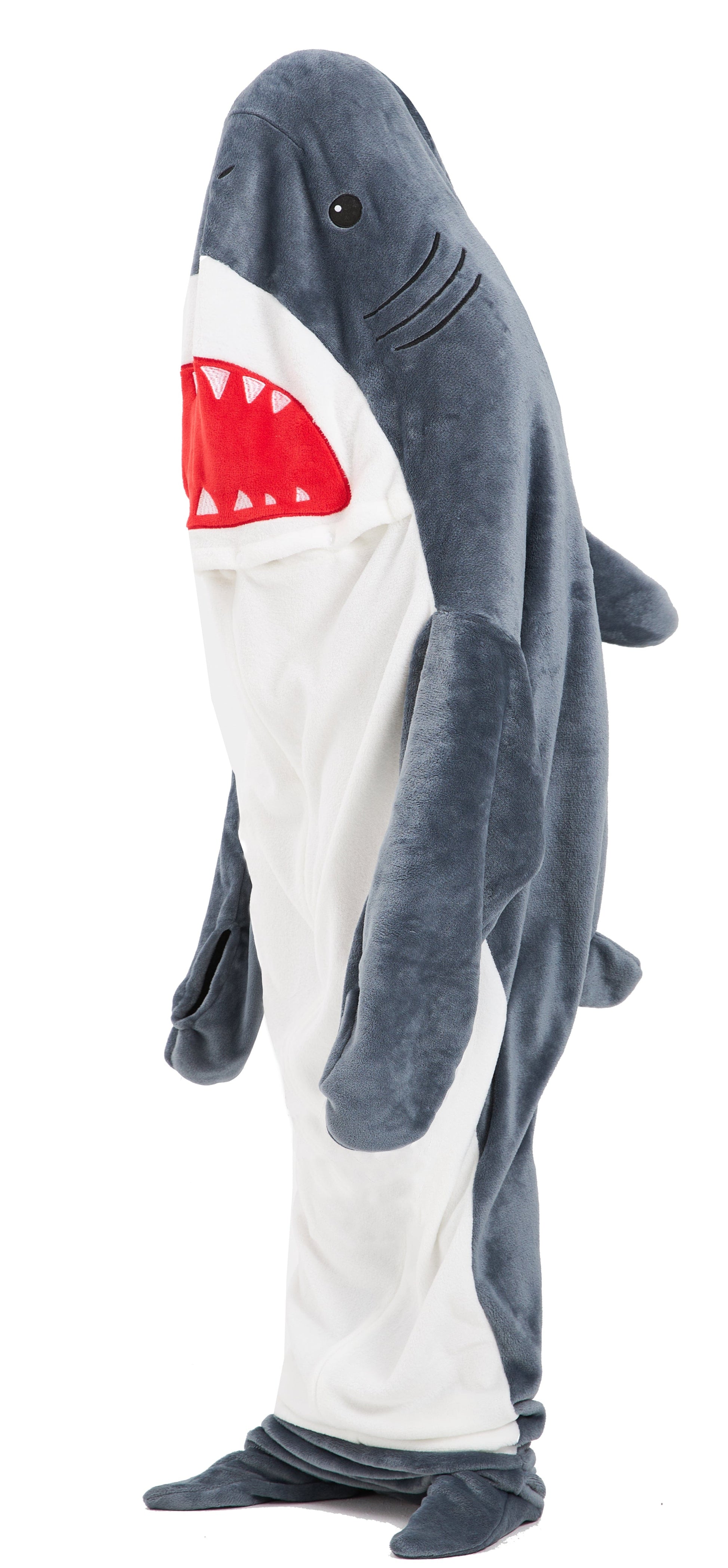 Oversized Shark Animal Wearable Blanket Hoodie Soft Fleece Hooded Blanket with Sleeves Warm Winter Loungewear by OLIVIA ROCCO SHARK Hooded Blanket