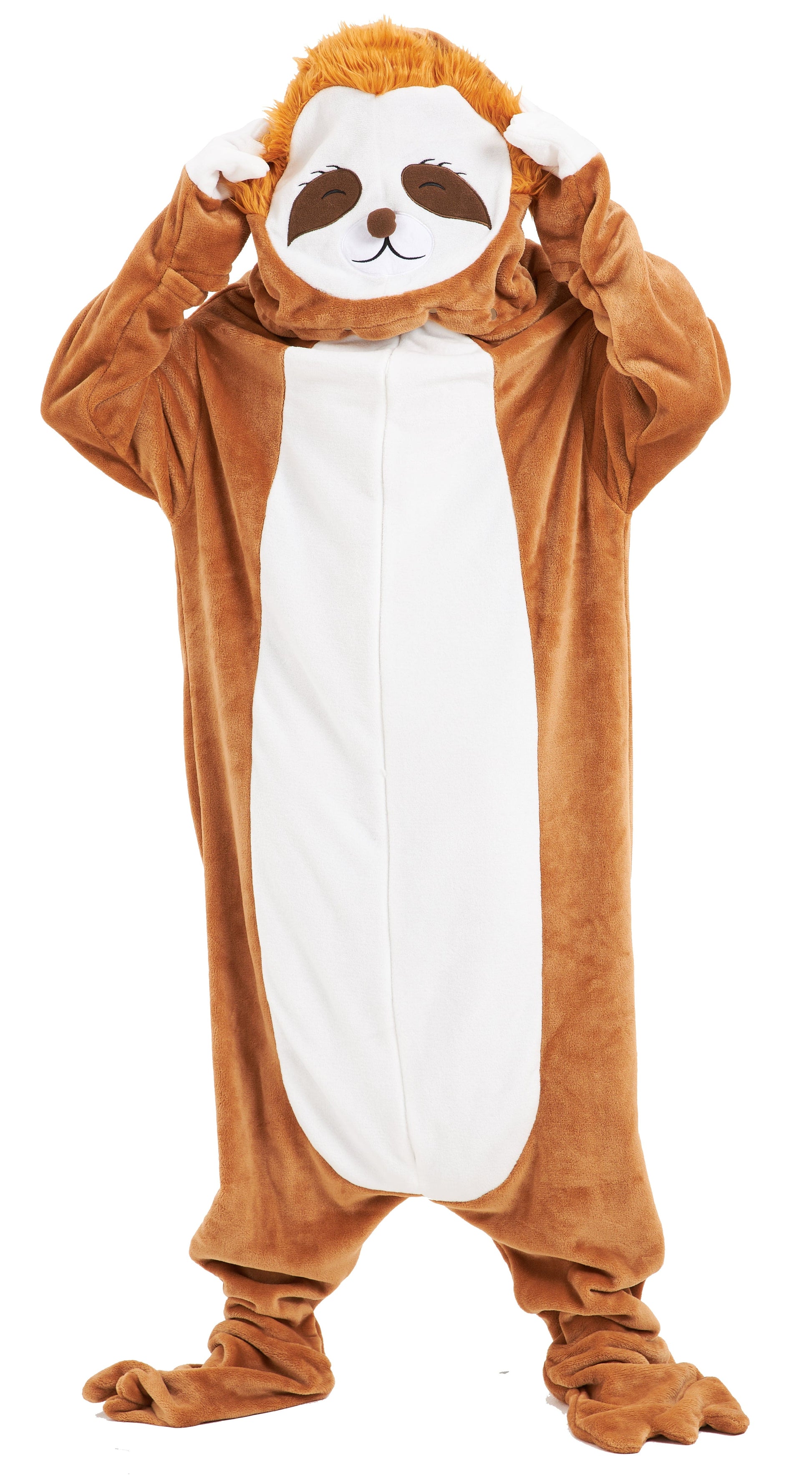 Oversized Sloth Animal Wearable Blanket Hoodie Soft Fleece Hooded Blanket with Sleeves Warm Winter Loungewear by OLIVIA ROCCO SLOTH OLIVIA ROCCO Hooded Blanket