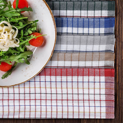 Pack of 10 Wonderdry Tea Towels Kitchen 100% Cotton Super Absorbent Quick Drying Dish Bar Cloth Set  by Olivia Rocco 10 Pack Tea Towel