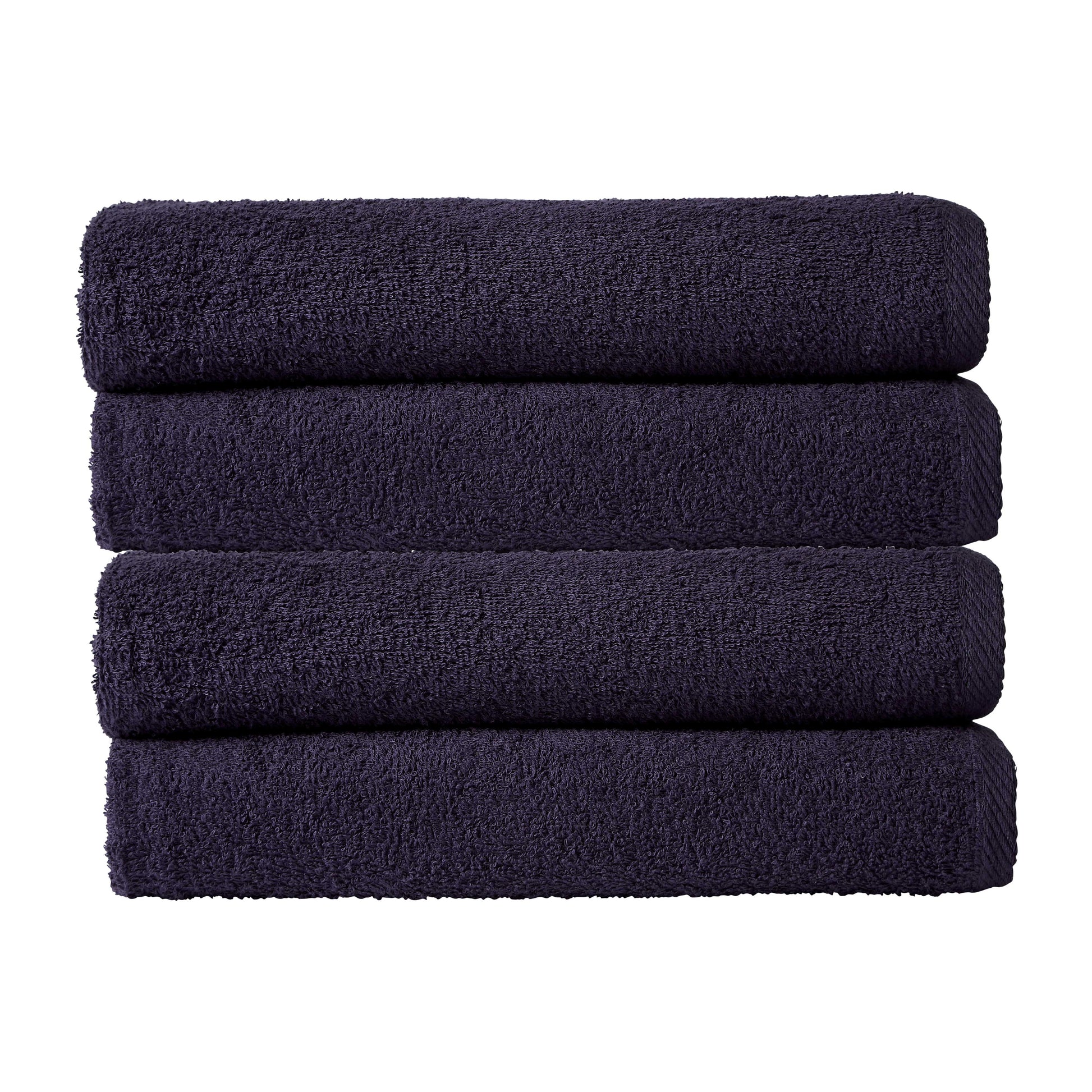 Pack of 4 Large Quick-Drying Lightweight Easycare Indus Valley Cotton Bath Sheets 80x140 cm for Home Travel Gym Holidays Multiple Colours by OLIVIA ROCCO (Copy) NAVY OLIVIA ROCCO Towels