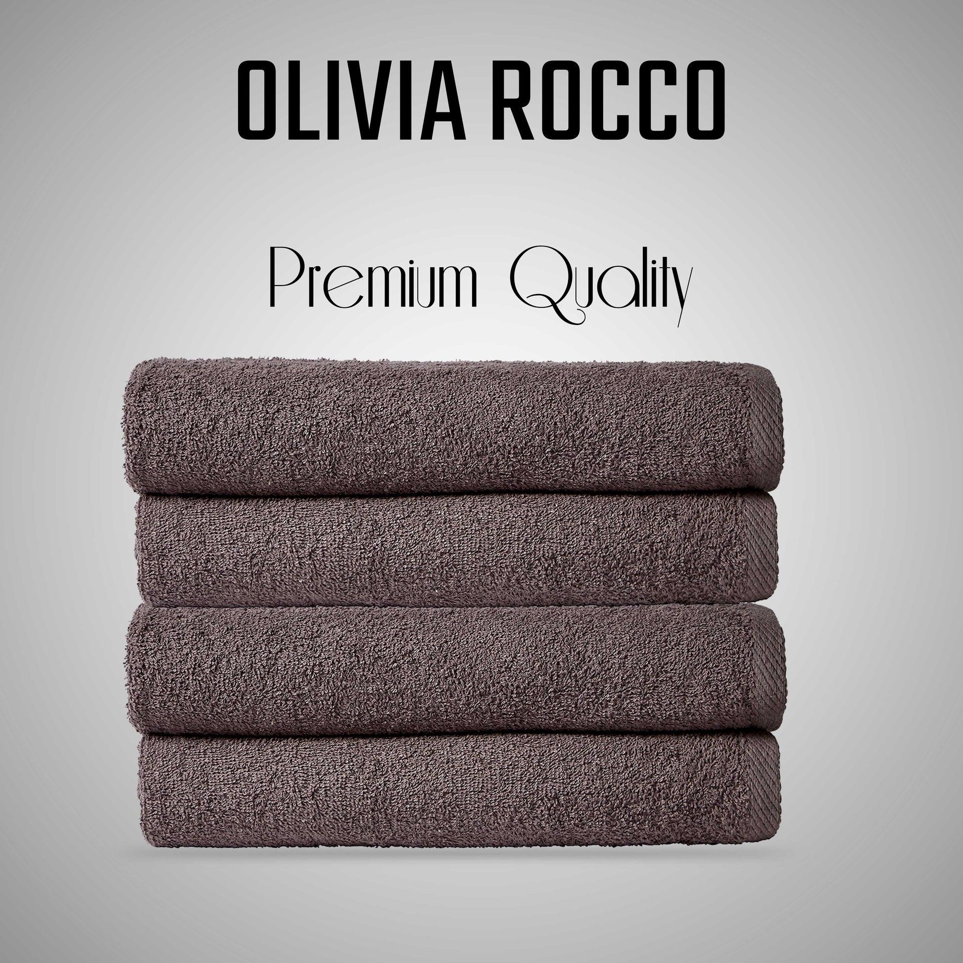 Pack of 4 Large Quick-Drying Lightweight Easycare Indus Valley Cotton Bath Sheets 80x140 cm for Home Travel Gym Holidays Multiple Colours by OLIVIA ROCCO (Copy) OLIVIA ROCCO Towels