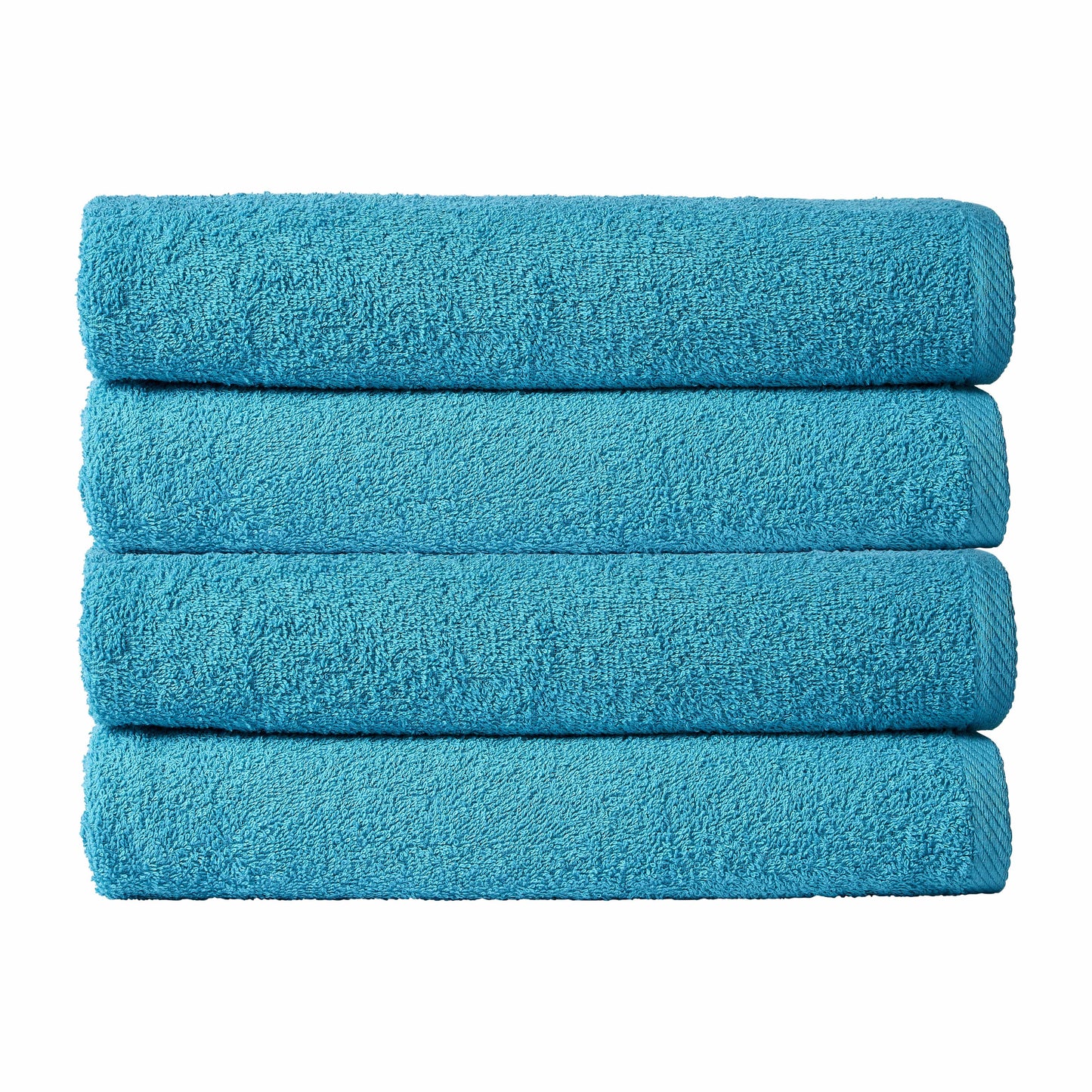 Pack of 4 Large Quick-Drying Lightweight Easycare Indus Valley Cotton Bath Sheets 80x140 cm for Home Travel Gym Holidays Multiple Colours by OLIVIA ROCCO (Copy) TEAL OLIVIA ROCCO Towels