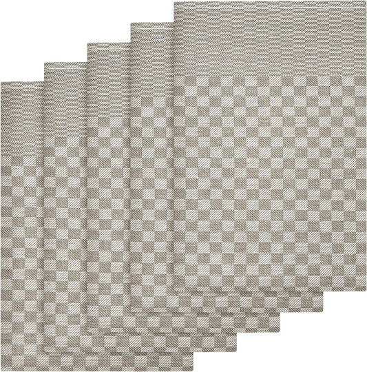 Pack Of 5 Kitchen Tea Towels, Large Cotton Absorbent Dish Cloth OLIVIA ROCCO Tea Towel