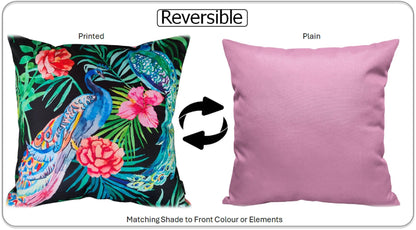 Waterproof Cushions Outdoor Indoor Hollowfibre Filled 43 x 43 cm / PEACOCK OLIVIA ROCCO Cushions