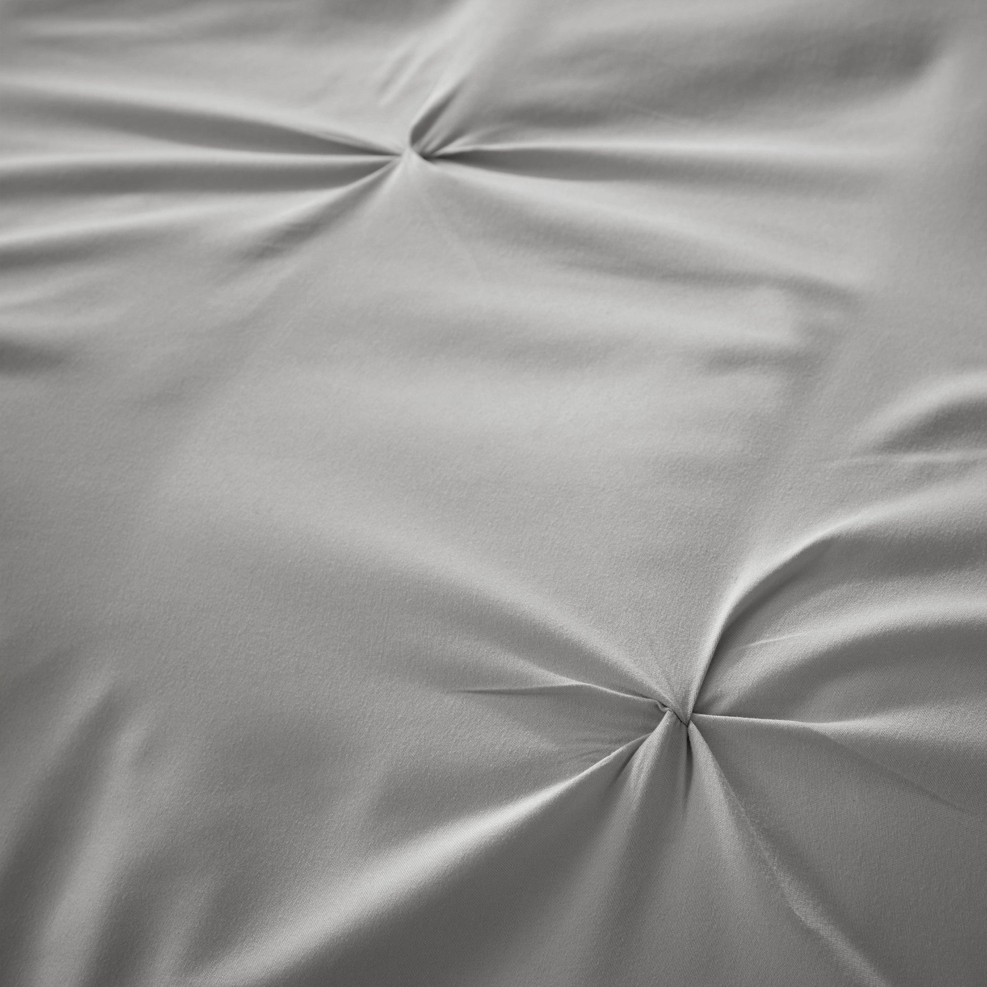 Pintuck Grey Cotton Rich Duvet Cover Set with Pillowcases Soft Breathable Easy Care Bedding Set Quilt Cover by OLIVIA ROCCO Duvet Cover