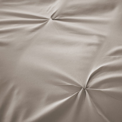 Pintuck Natural Cotton Rich Duvet Cover Set with Pillowcases Soft Breathable Easy Care Bedding Set Quilt Cover by OLIVIA ROCCO Duvet Cover
