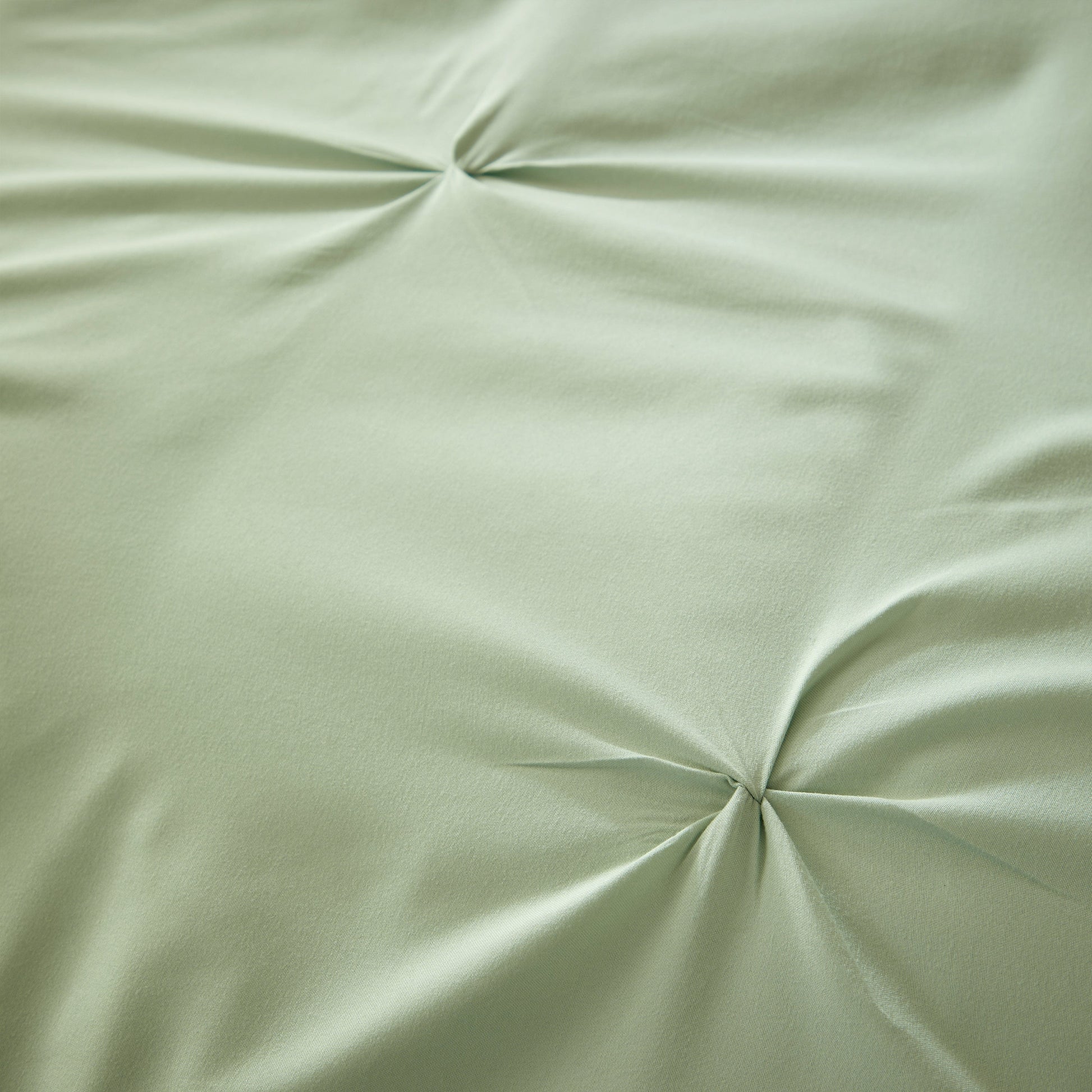 Pintuck Sage Green Cotton Rich Duvet Cover Set with Pillowcases Soft Breathable Easy Care Bedding Set Quilt Cover by OLIVIA ROCCO Duvet Cover