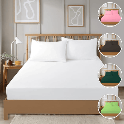 Plain Dye Luxurious Super Soft Fitted Sheets Easy Care Bed Linen Sets Multiple Colours Single Double King 3/4 Sizes by OLIVIA ROCCO Fitted Sheet