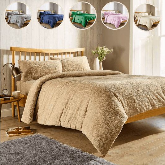 Plush Super Soft Teddy Fleece Duvet Cover Set for Winter Nights and Ultimate Comfort in Single Double King Super King Fluffy Bedding by OLIVIA ROCCO Duvet Cover