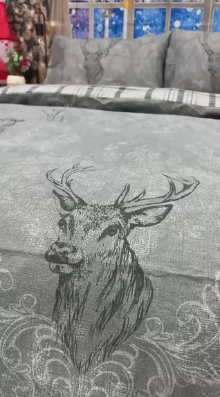 OLIVIA ROCCO Duvet Set Reversible Tartan Check Super Soft Cotton Single Double King Size