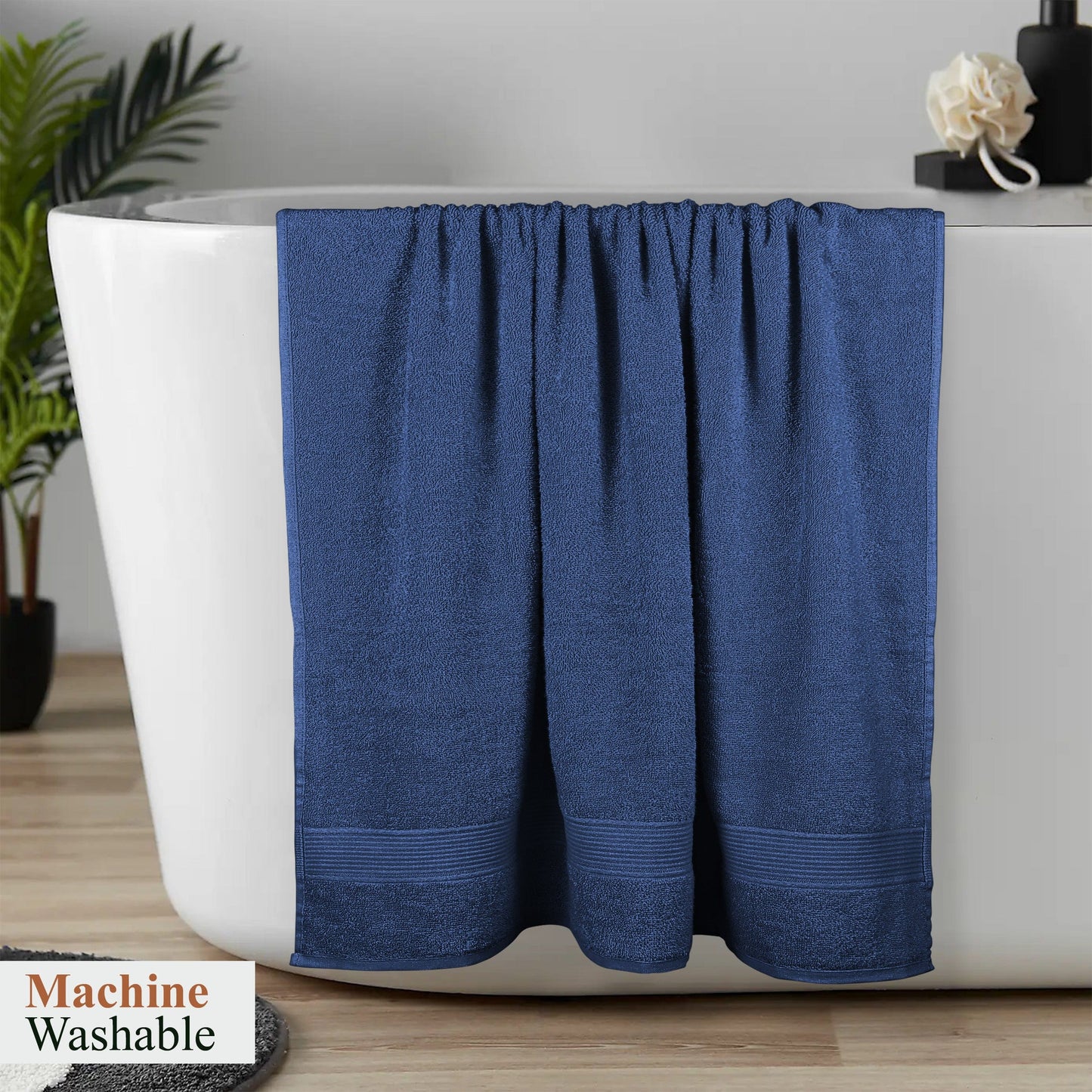 Rhodes Towel Royal Blue 100% Cotton Hotel Quality Soft Super Absorbent Hand Bath Towels, Sheets & Face Cloths by Olivia Rocco OLIVIA ROCCO Towels