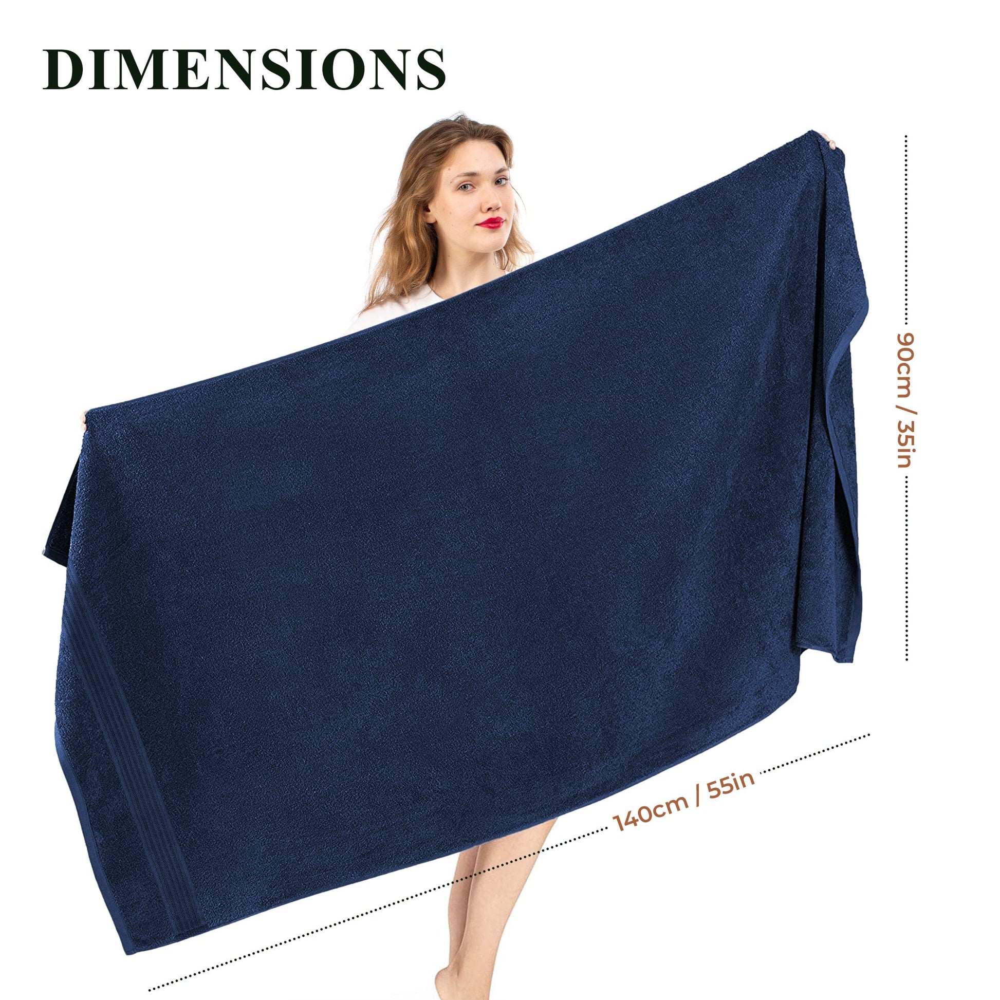 Rhodes Towel Royal Blue 100% Cotton Hotel Quality Soft Super Absorbent Hand Bath Towels, Sheets & Face Cloths by Olivia Rocco OLIVIA ROCCO Towels
