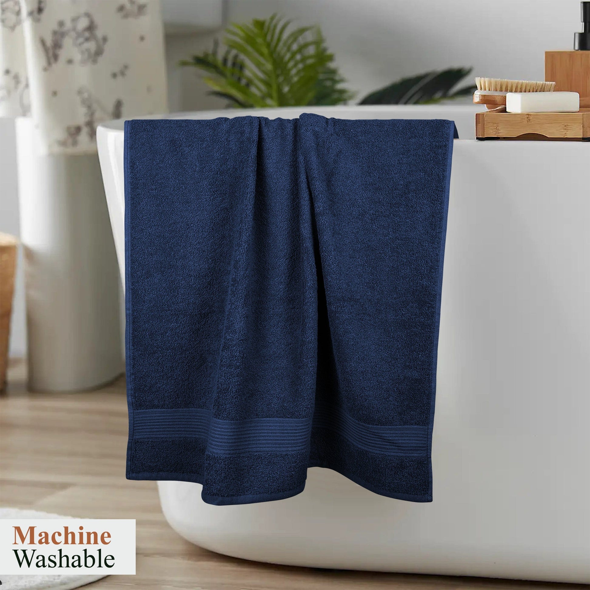 Rhodes Towel Royal Blue 100% Cotton Hotel Quality Soft Super Absorbent Hand Bath Towels, Sheets & Face Cloths by Olivia Rocco OLIVIA ROCCO Towels