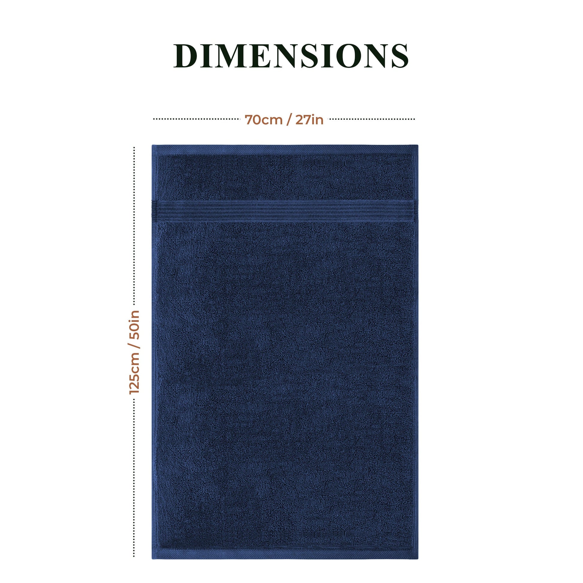 Rhodes Towel Royal Blue 100% Cotton Hotel Quality Soft Super Absorbent Hand Bath Towels, Sheets & Face Cloths by Olivia Rocco OLIVIA ROCCO Towels