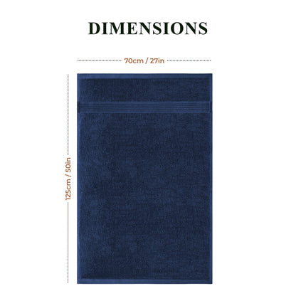Rhodes Towel Royal Blue 100% Cotton Hotel Quality Soft Super Absorbent Hand Bath Towels, Sheets & Face Cloths by Olivia Rocco OLIVIA ROCCO Towels