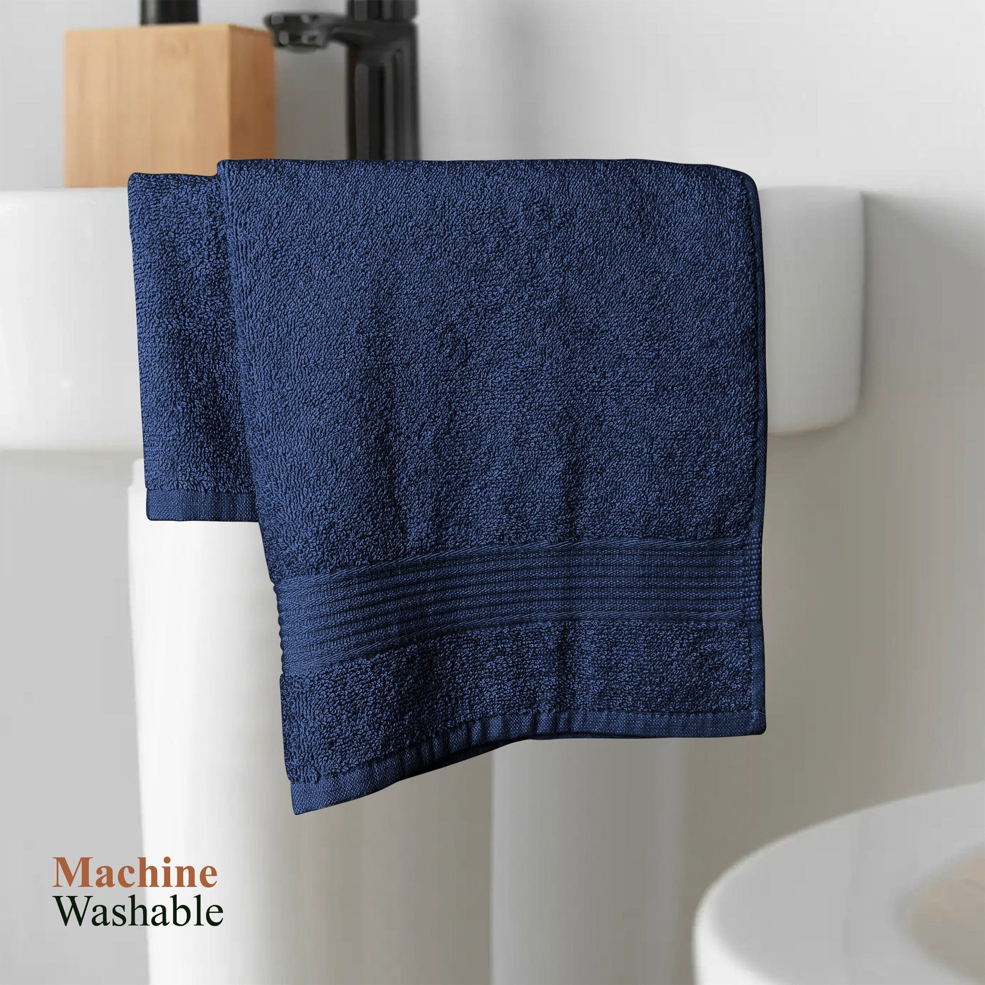 Rhodes Towel Royal Blue 100% Cotton Hotel Quality Soft Super Absorbent Hand Bath Towels, Sheets & Face Cloths by Olivia Rocco OLIVIA ROCCO Towels