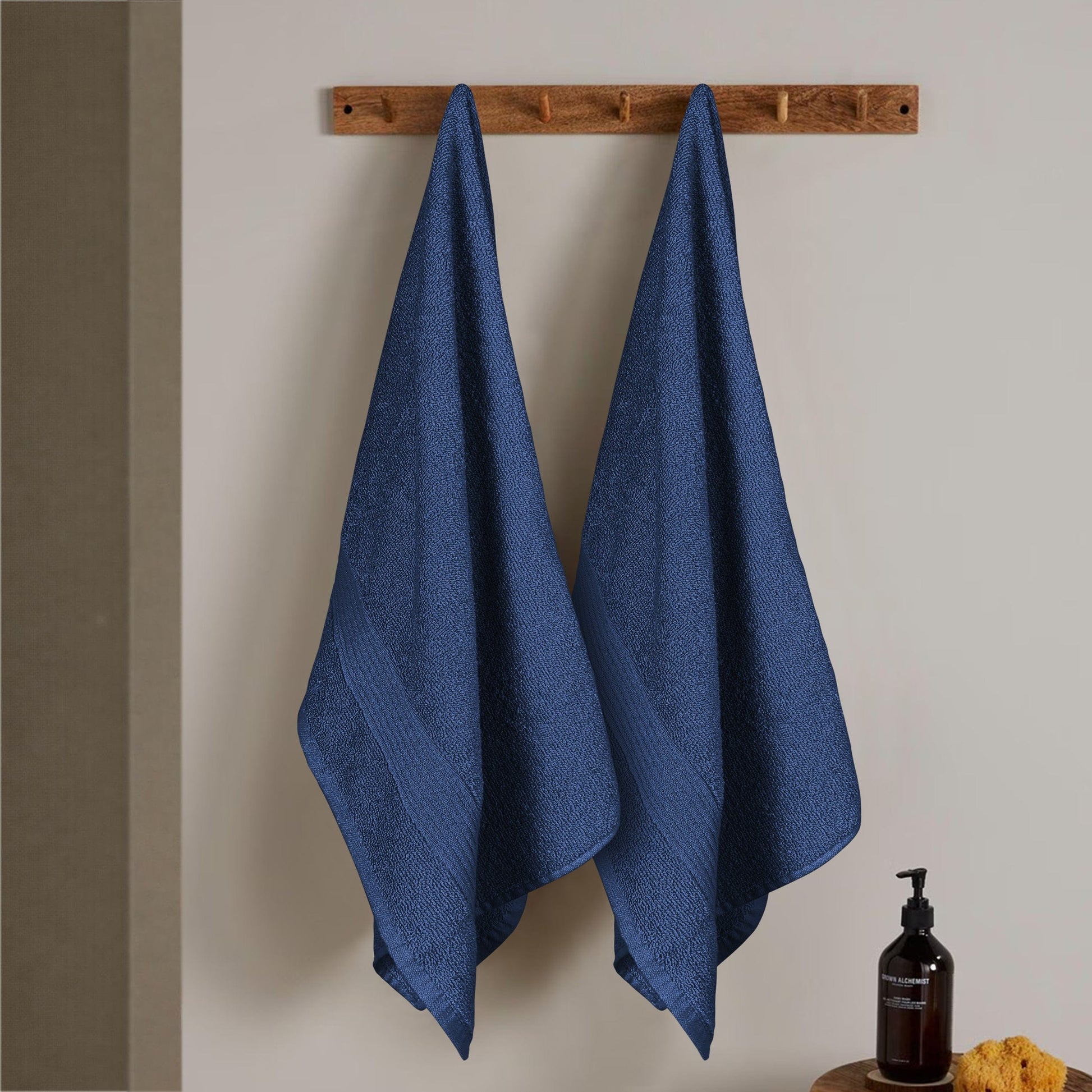 Rhodes Towel Royal Blue 100% Cotton Hotel Quality Soft Super Absorbent Hand Bath Towels, Sheets & Face Cloths by Olivia Rocco OLIVIA ROCCO Towels
