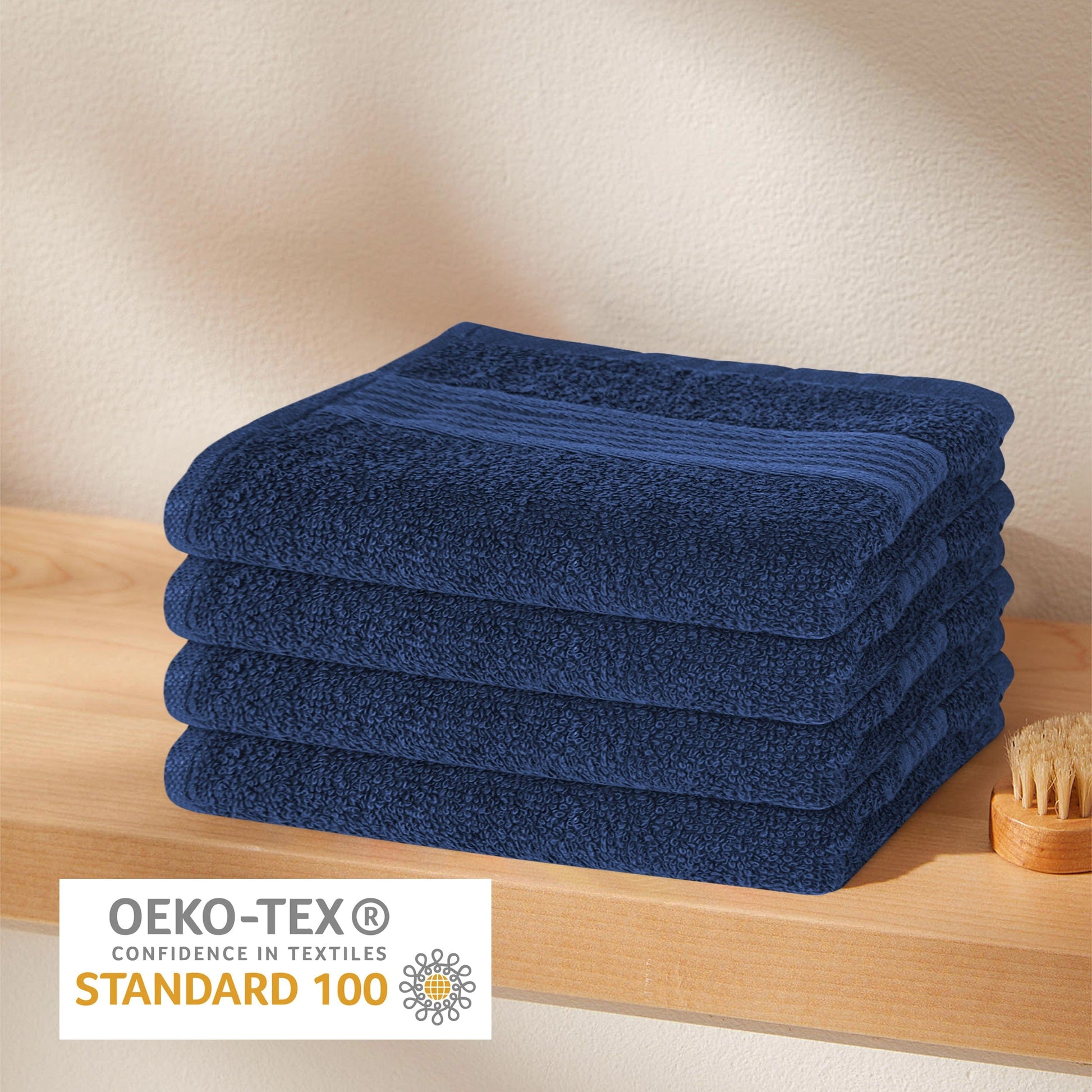 Rhodes Towel Royal Blue 100% Cotton Hotel Quality Soft Super Absorbent Hand Bath Towels, Sheets & Face Cloths by Olivia Rocco OLIVIA ROCCO Towels