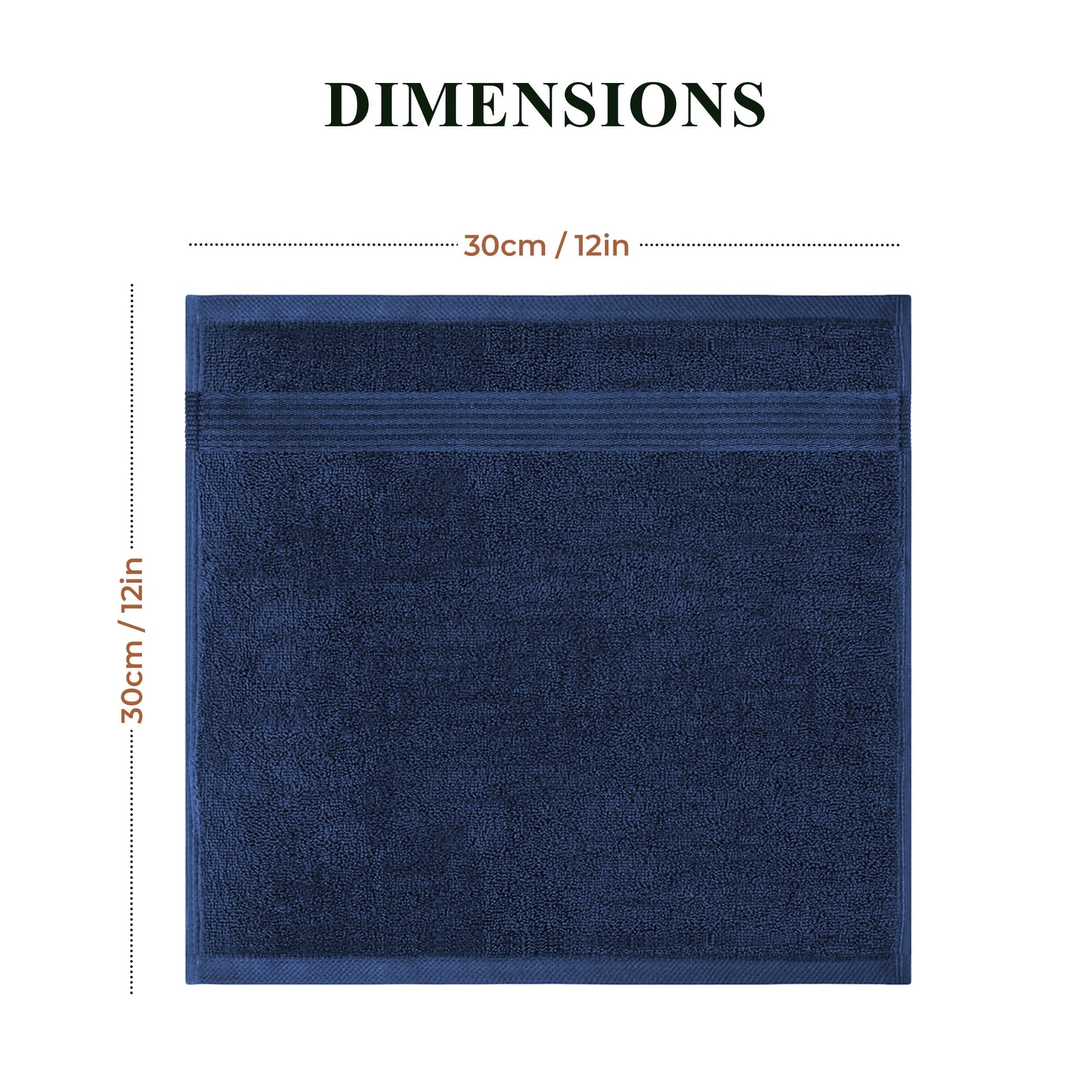 Rhodes Towel Royal Blue 100% Cotton Hotel Quality Soft Super Absorbent Hand Bath Towels, Sheets & Face Cloths by Olivia Rocco OLIVIA ROCCO Towels