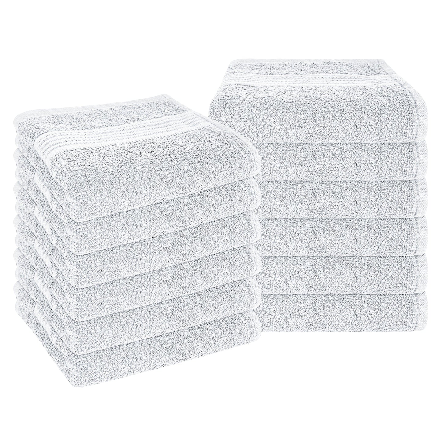 Rhodes Towel White 100% Cotton Hotel Quality Soft Super Absorbent Hand Bath Towels, Sheets & Face Cloths by Olivia Rocco 12 Pack Face cloths / White OLIVIA ROCCO Towels
