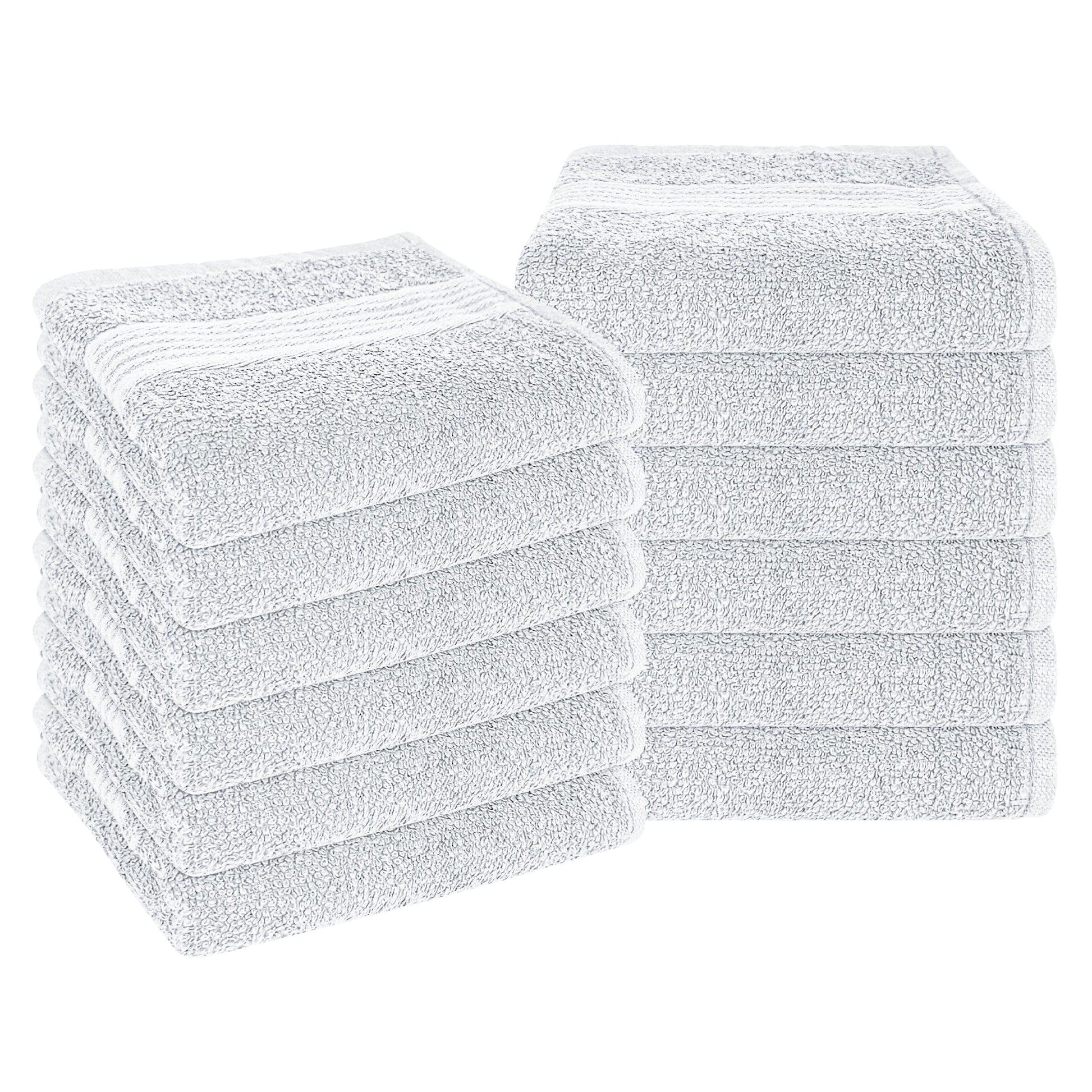 Rhodes Towel White 100% Cotton Hotel Quality Soft Super Absorbent Hand Bath Towels, Sheets & Face Cloths by Olivia Rocco 12 Pack Face cloths / White OLIVIA ROCCO Towels