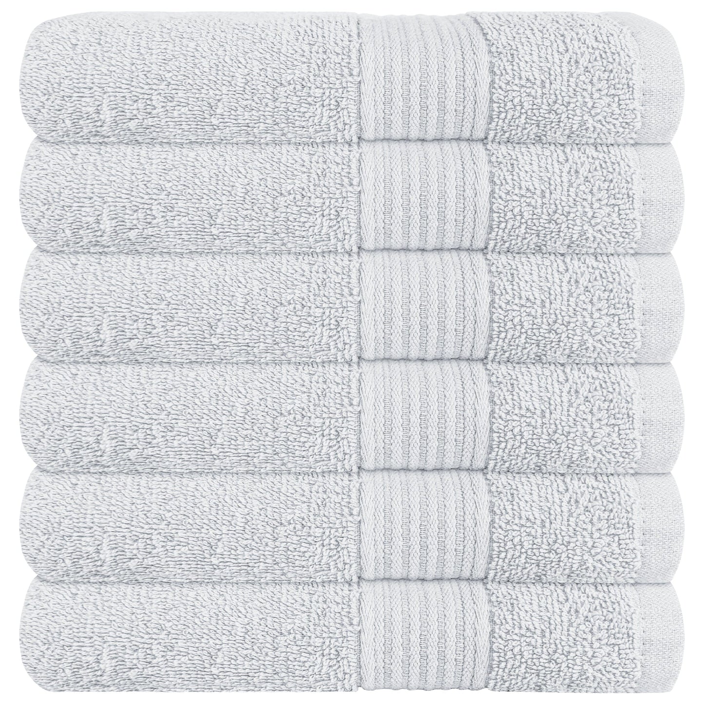 Rhodes Towel White 100% Cotton Hotel Quality Soft Super Absorbent Hand Bath Towels, Sheets & Face Cloths by Olivia Rocco 6 Pack Hand Towels / White OLIVIA ROCCO Towels