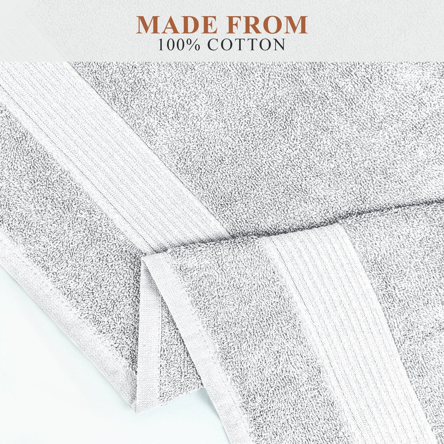 Rhodes Towel White 100% Cotton Hotel Quality Soft Super Absorbent Hand Bath Towels, Sheets & Face Cloths by Olivia Rocco OLIVIA ROCCO Towels