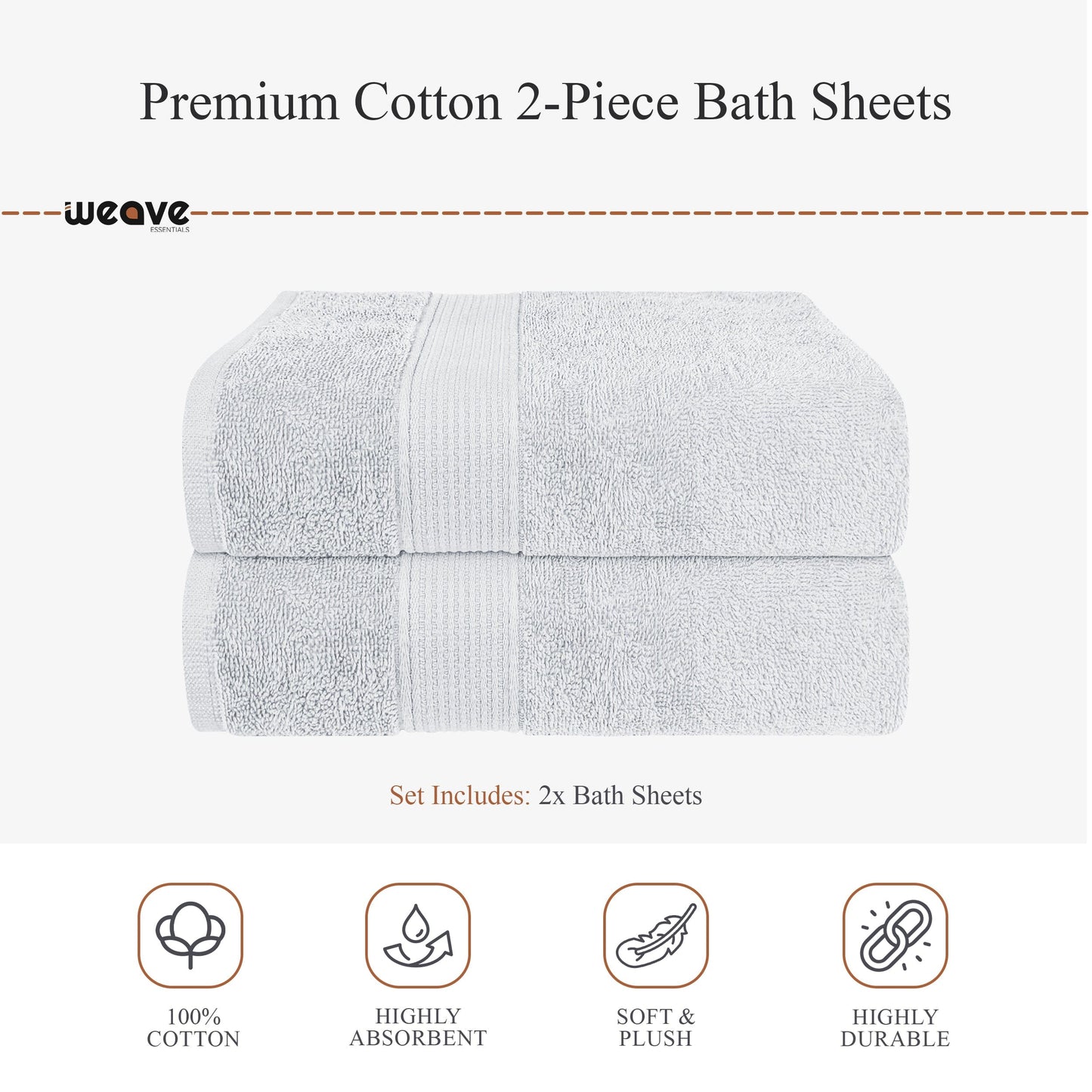 Rhodes Towel White 100% Cotton Hotel Quality Soft Super Absorbent Hand Bath Towels, Sheets & Face Cloths by Olivia Rocco OLIVIA ROCCO Towels