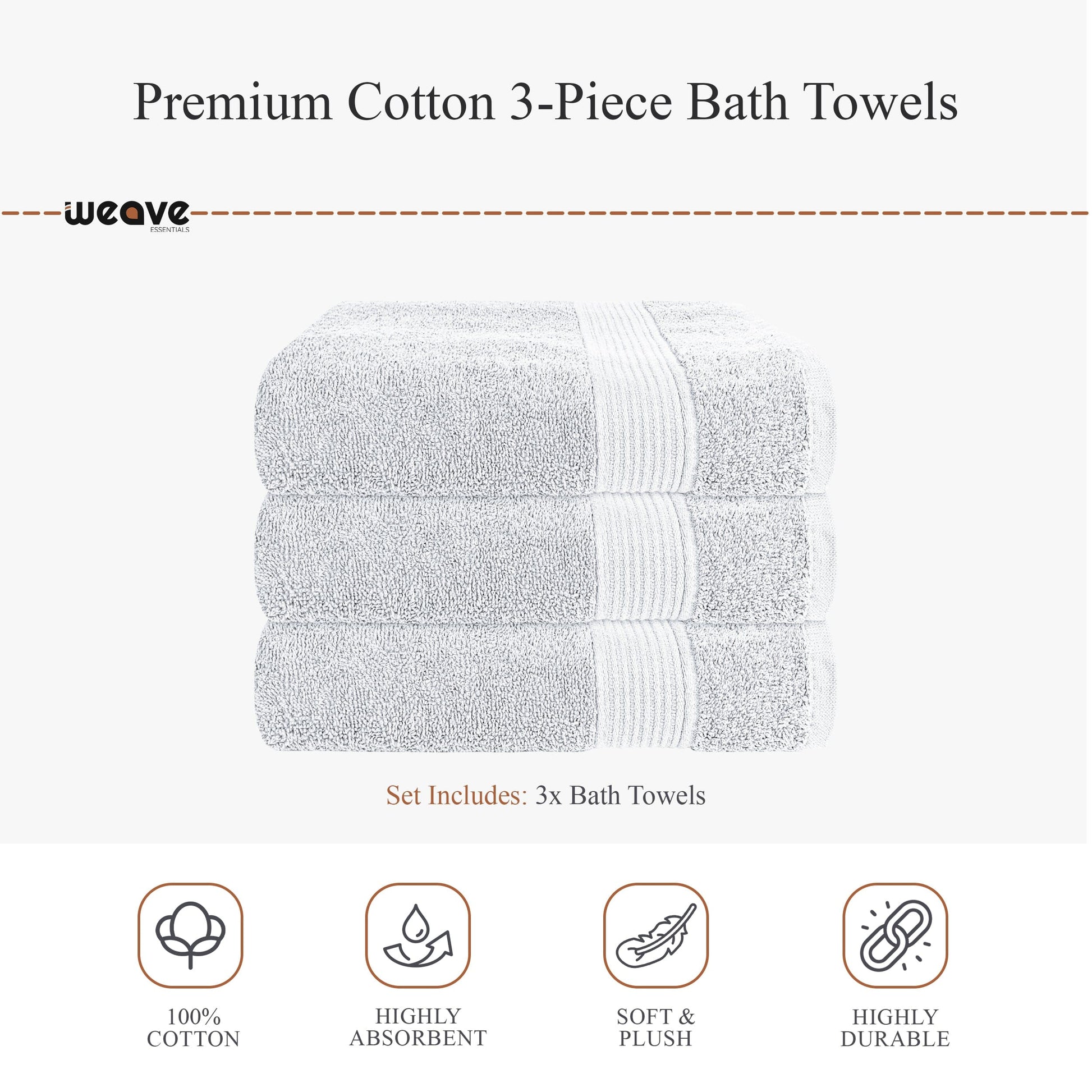 Rhodes Towel White 100% Cotton Hotel Quality Soft Super Absorbent Hand Bath Towels, Sheets & Face Cloths by Olivia Rocco OLIVIA ROCCO Towels
