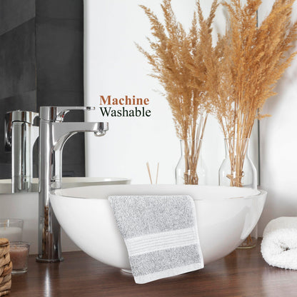 Rhodes Towel White 100% Cotton Hotel Quality Soft Super Absorbent Hand Bath Towels, Sheets & Face Cloths by Olivia Rocco OLIVIA ROCCO Towels