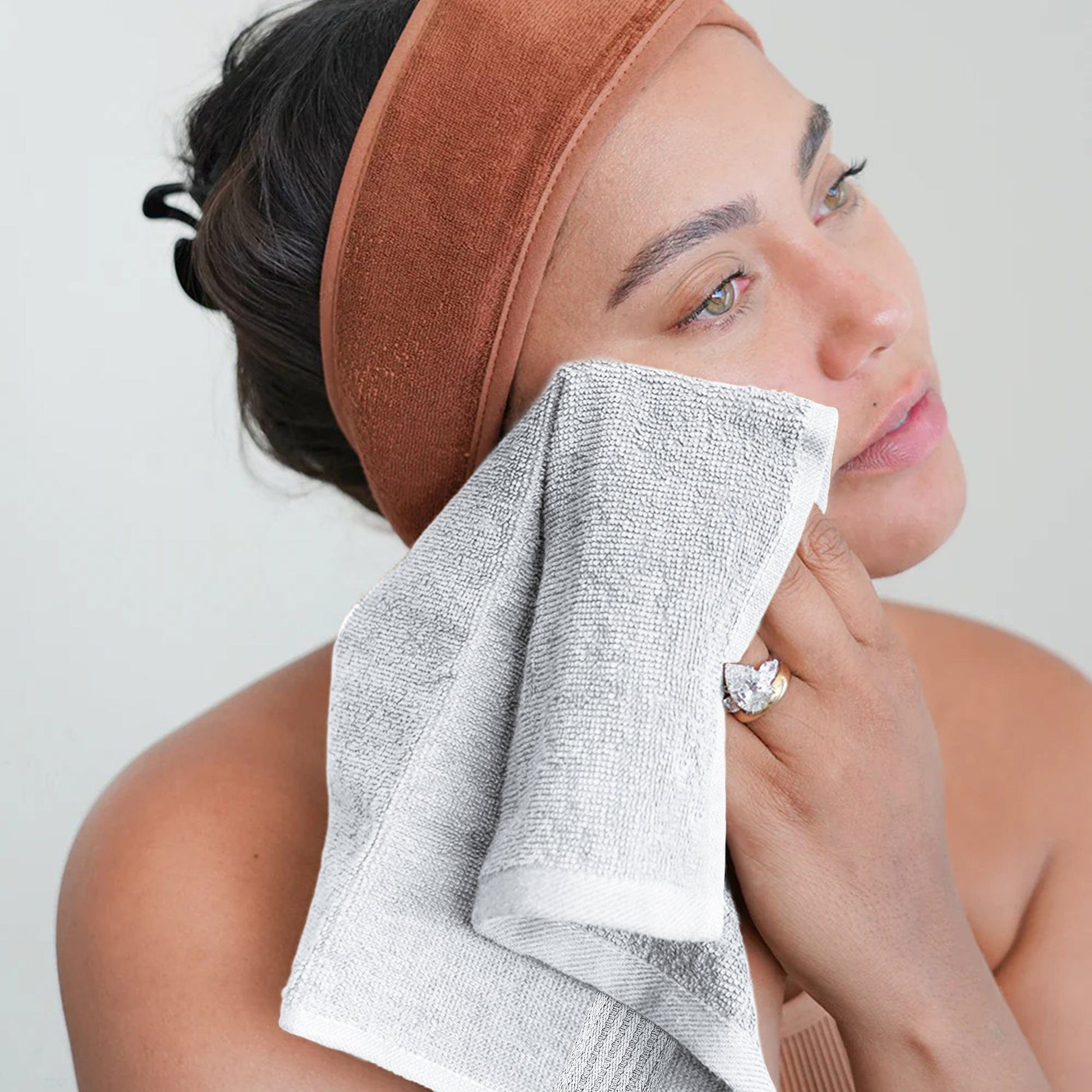 Rhodes Towel White 100% Cotton Hotel Quality Soft Super Absorbent Hand Bath Towels, Sheets & Face Cloths by Olivia Rocco OLIVIA ROCCO Towels