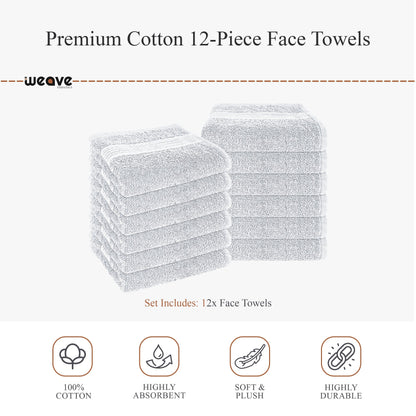 Rhodes Towel White 100% Cotton Hotel Quality Soft Super Absorbent Hand Bath Towels, Sheets & Face Cloths by Olivia Rocco OLIVIA ROCCO Towels