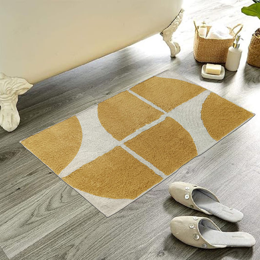 Stockholm Bath Mat Non Slip Backing Super Soft Water Absorbent 100% Cotton Blend Mats Quick-drying Bathroom Toilet Floor Rug by Olivia Rocco Orange Bath Mat