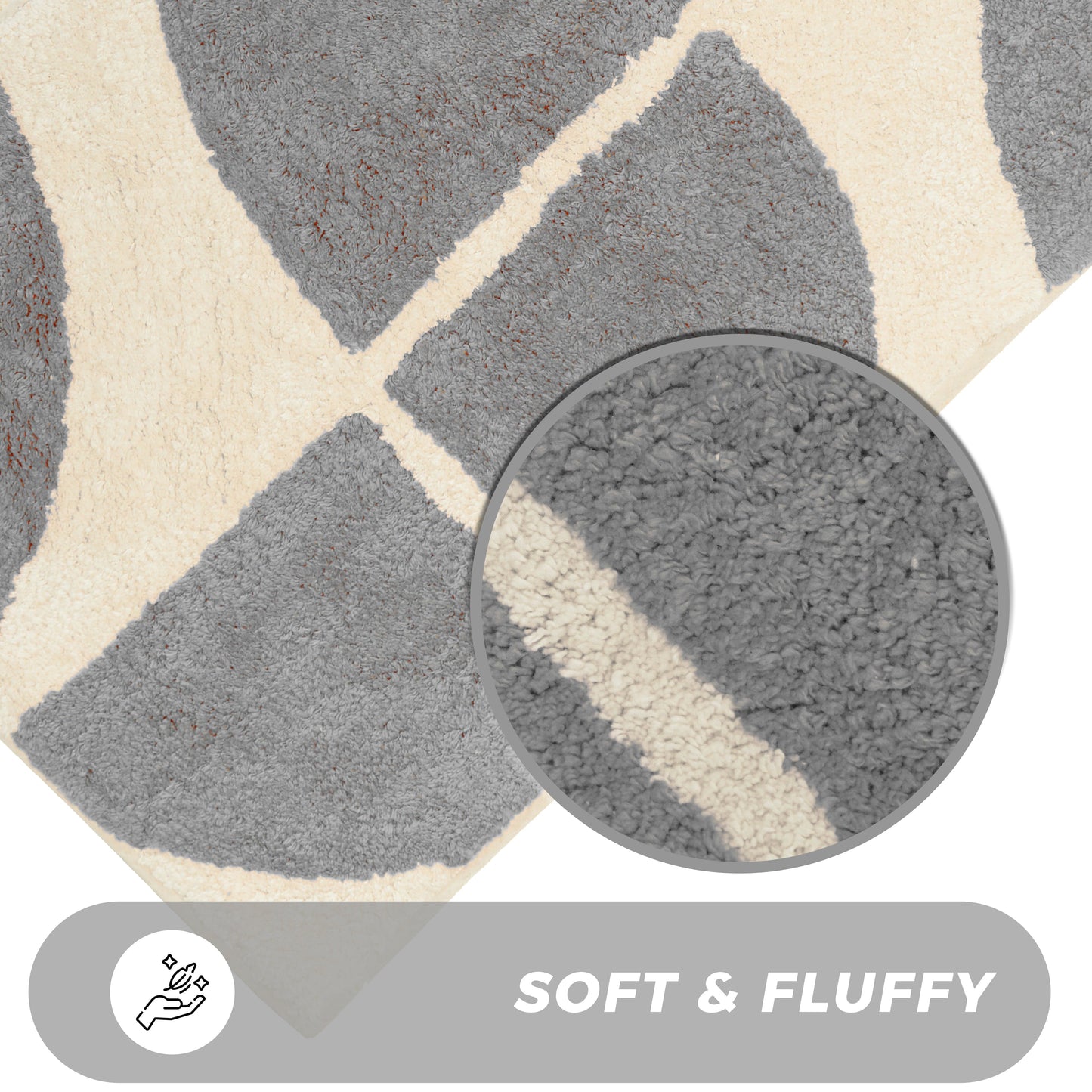 Stockholm Bath Mat Non Slip Backing Super Soft Water Absorbent Cotton Blend Mats Quick-Drying Bathroom Toilet Floor Rug by OLIVIA ROCCO Bath Mat