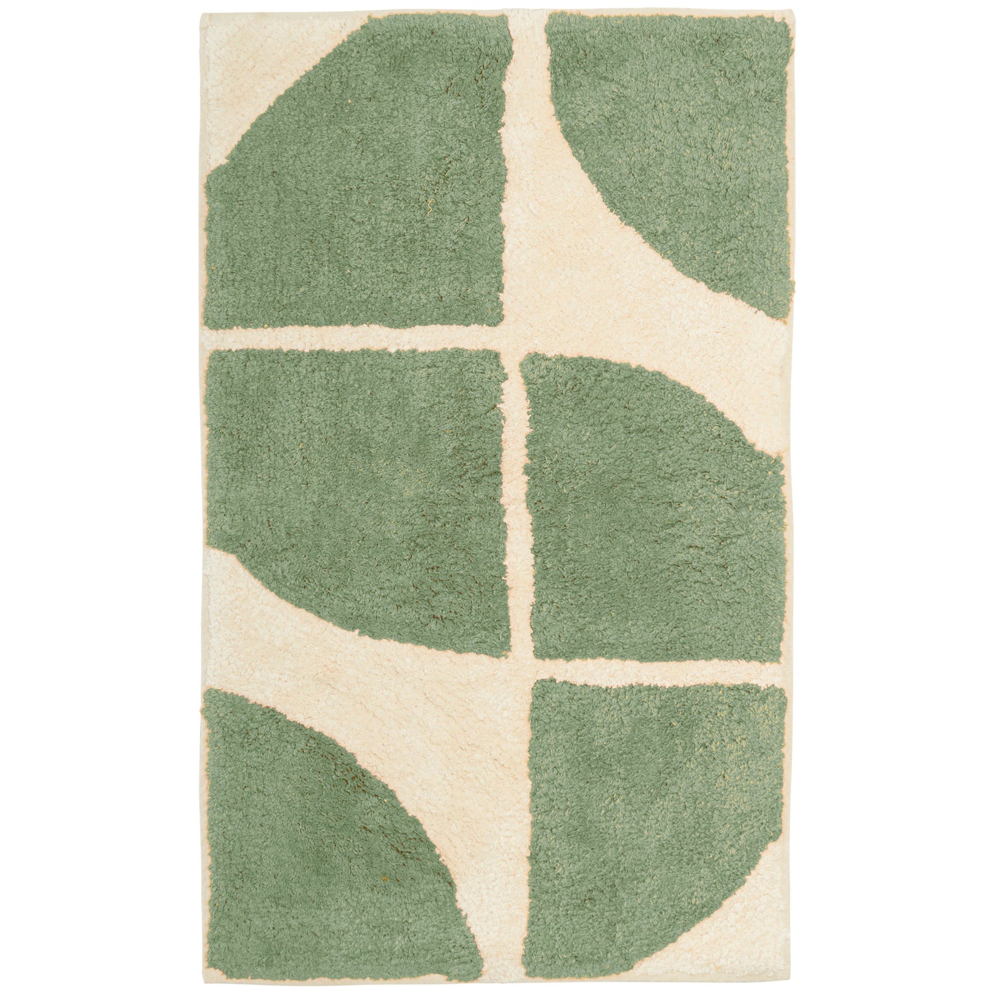 Stockholm Bath Mat Non Slip Backing Super Soft Water Absorbent Cotton Blend Mats Quick-Drying Bathroom Toilet Floor Rug by OLIVIA ROCCO GREEN Bath Mat