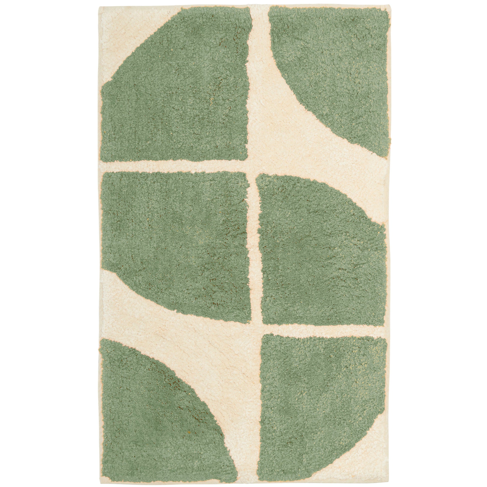 Stockholm Bath Mat Non Slip Backing Super Soft Water Absorbent Cotton Blend Mats Quick-Drying Bathroom Toilet Floor Rug by OLIVIA ROCCO GREEN Bath Mat