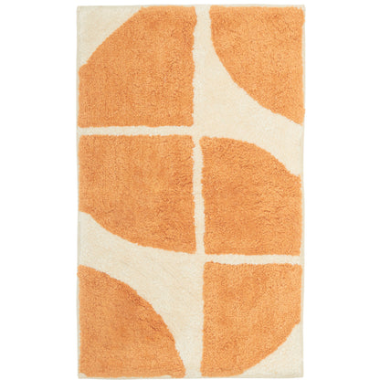 Stockholm Bath Mat Non Slip Backing Super Soft Water Absorbent Cotton Blend Mats Quick-Drying Bathroom Toilet Floor Rug by OLIVIA ROCCO ORANGE Bath Mat