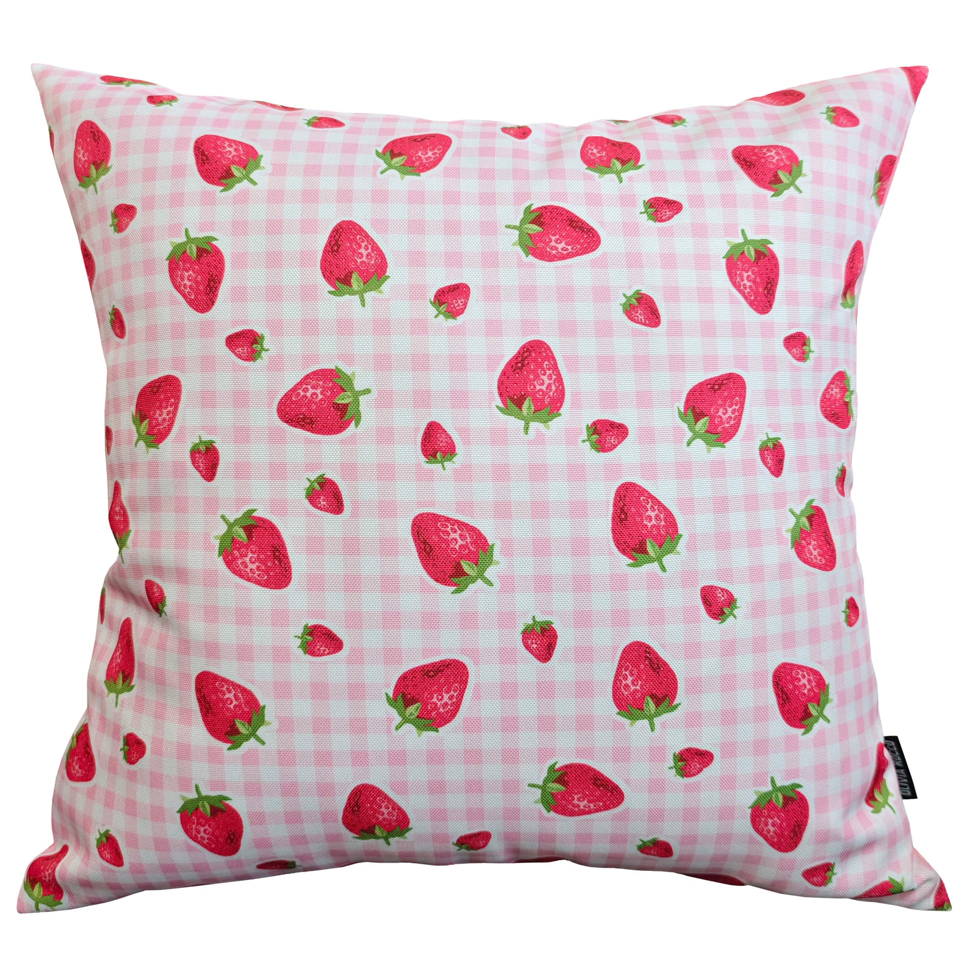 Strawberry Waterproof Cushion Covers 43 x 43 cm Reversible Breathable Decorative Cover for Indoor & Outdoor Use Patio Garden Sofa Bed Chair by OLIVIA ROCCO STRAWBERRY / 43 x 43 cm Cushions