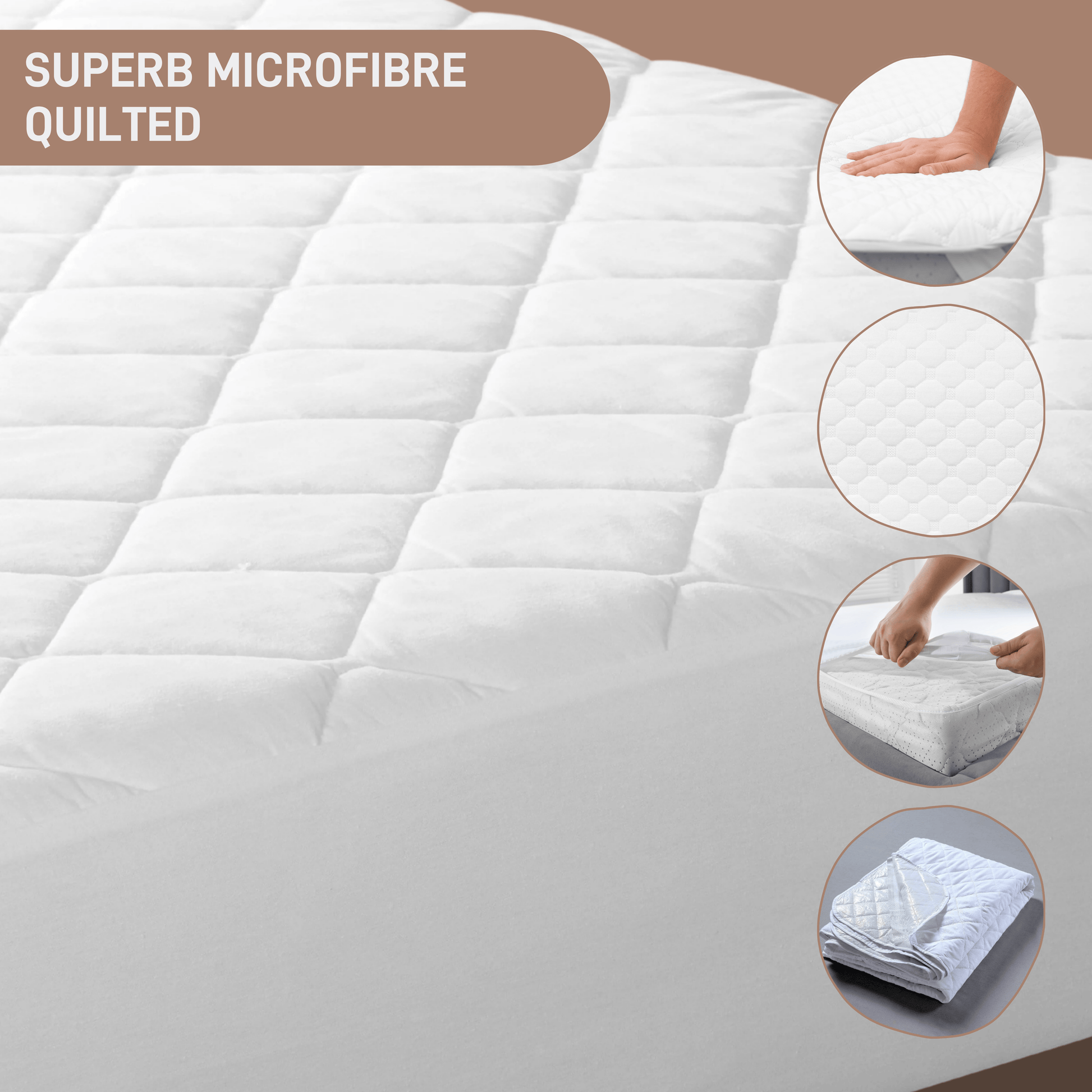 Superb Quilted Extra Deep Mattress Protector Microfibre Top for All Bed Sizes Premium Bedding Protection by OLIVIA ROCCO Mattress Protector